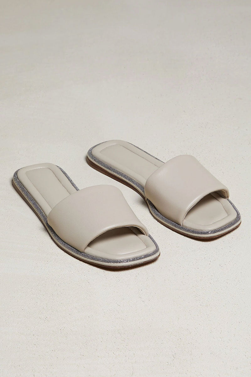 Shiny Edged Slides-Brunello Cucinelli-Boyds Philadelphia