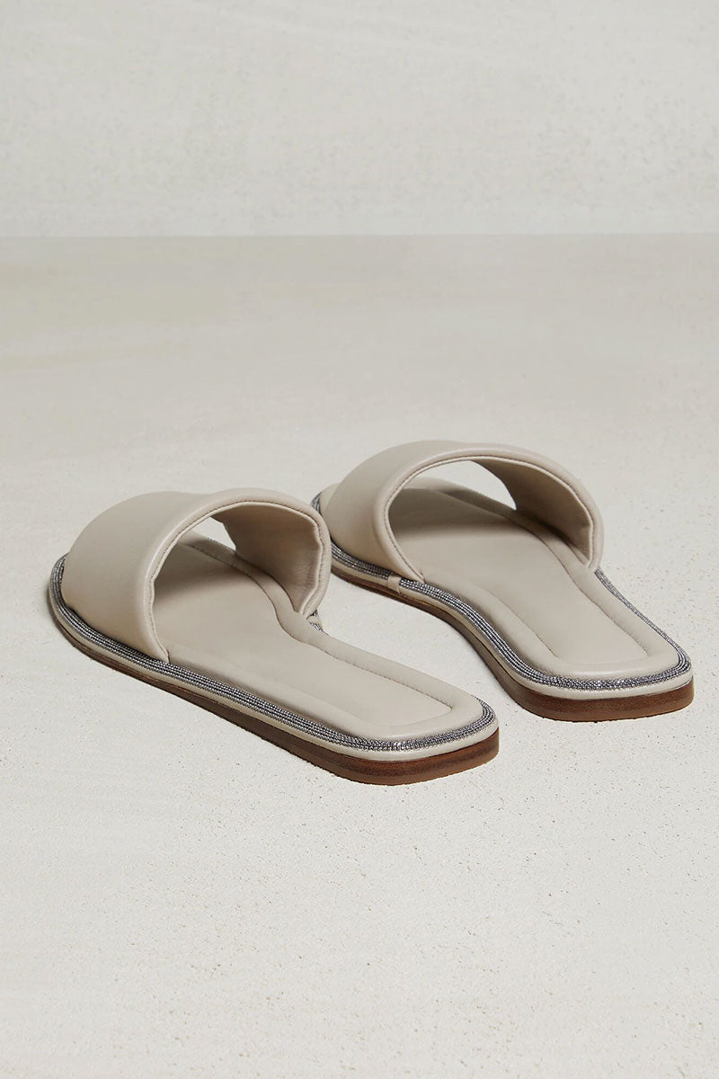 Shiny Edged Slides-Brunello Cucinelli-Boyds Philadelphia