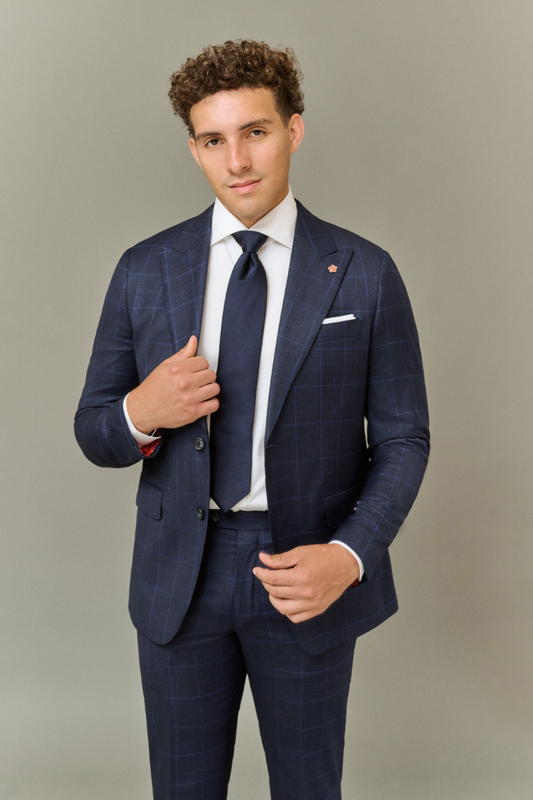 Navy Plaid Suit-Gerald-Boyds Philadelphia