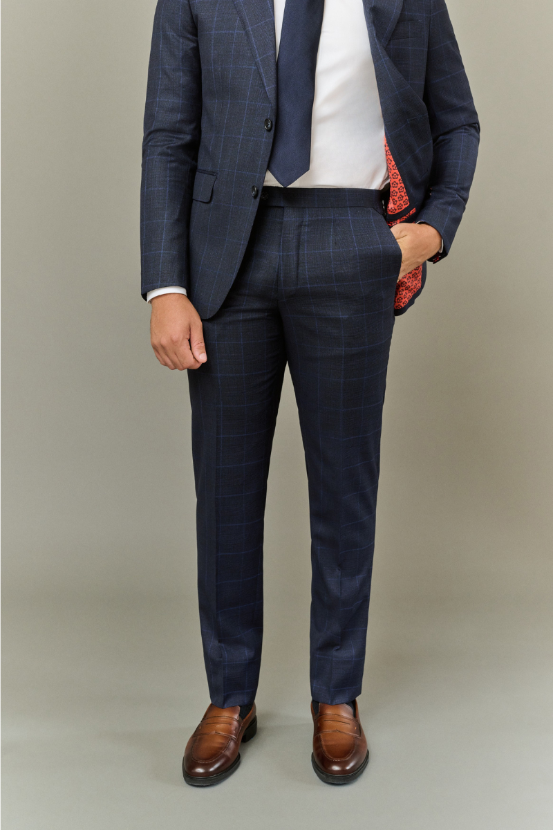 Navy Plaid Suit-Gerald-Boyds Philadelphia