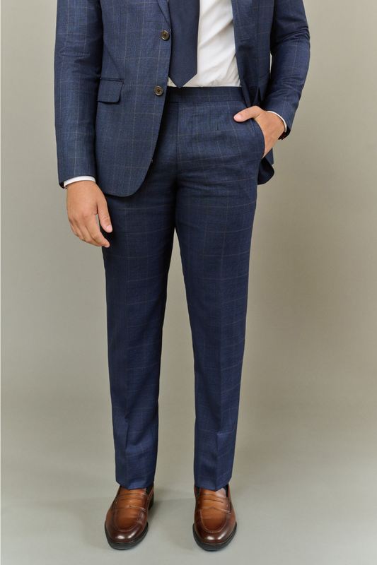 Navy Plaid Suit-Gerald-Boyds Philadelphia
