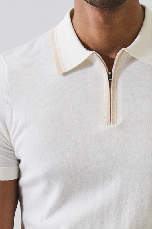 Tipped Zip Polo-Patrick Assaraf-Boyds Philadelphia