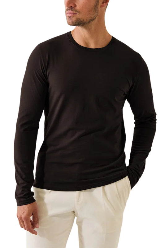 Pima Cotton Stretch L/S T-Shirt-Patrick Assaraf-Boyds Philadelphia