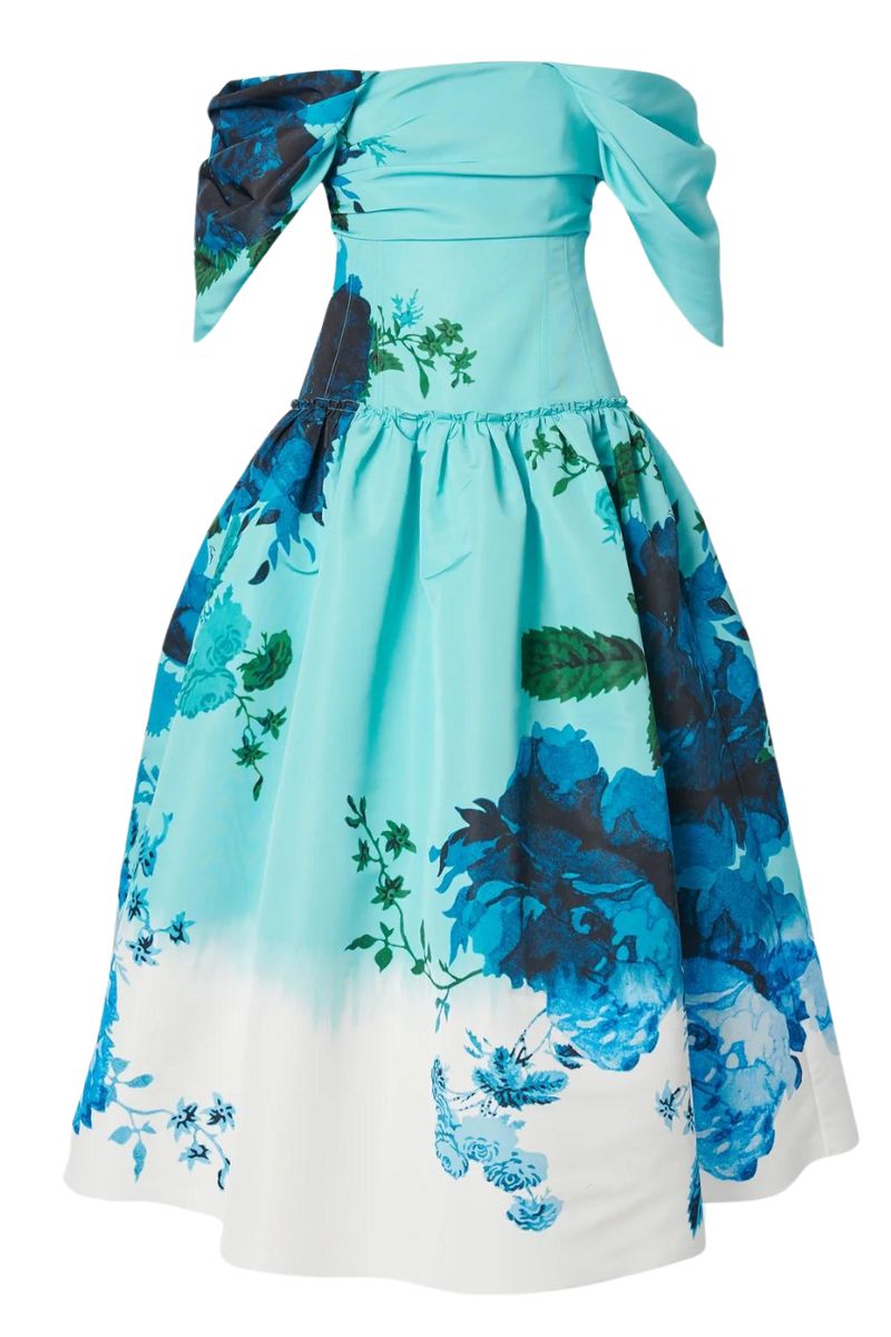Off Shoulder Cocktail Dress, KINGFISHER / 8 Off Shoulder Cocktail Dress, KINGFISHER / 8