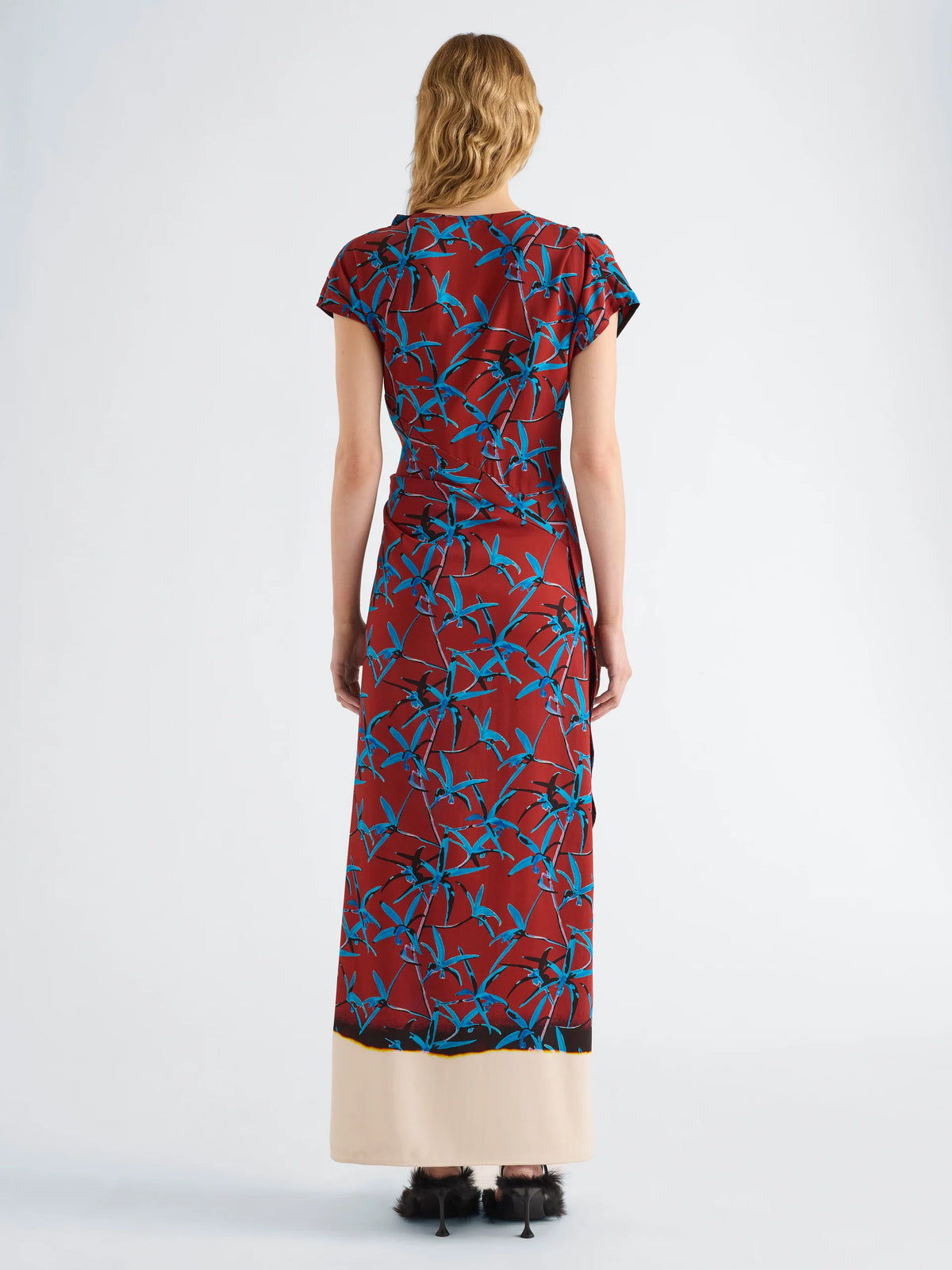 Anais Floral-Print Gathered Button-Side Maxi Dress-Proenza Schouler-Boyds Philadelphia