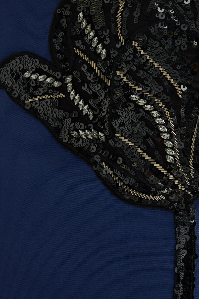 Embellished Mikado Midi Dress-ERDEM-Boyds Philadelphia