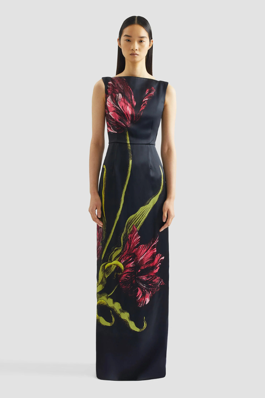 Floral Print Duchess Gown-ERDEM-Boyds Philadelphia