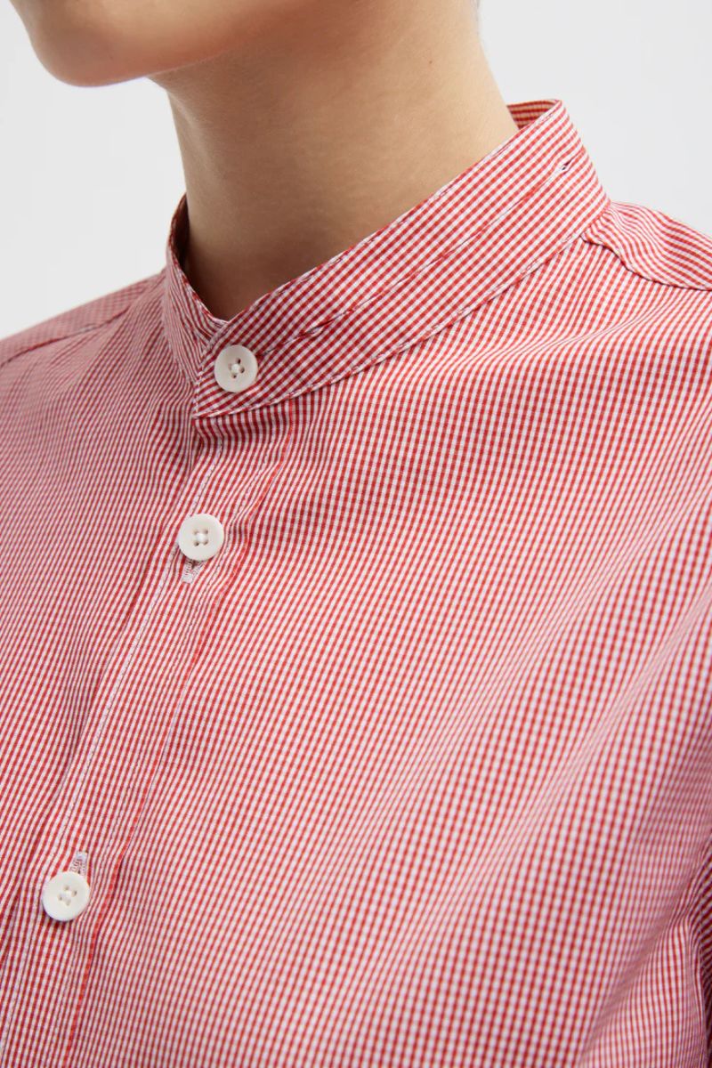 Mini Check Slim Shirt-Tibi-Boyds Philadelphia