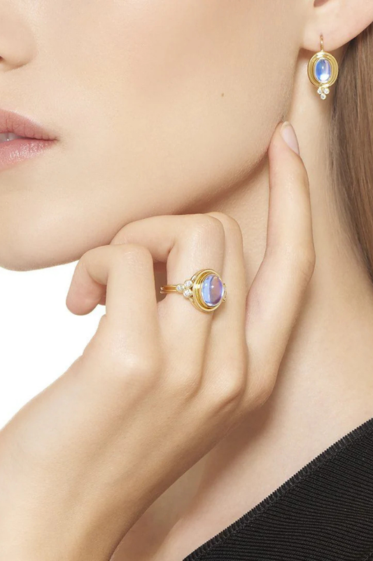 Blue Moonstone Temple Ring-Temple St. Clair-Boyds Philadelphia