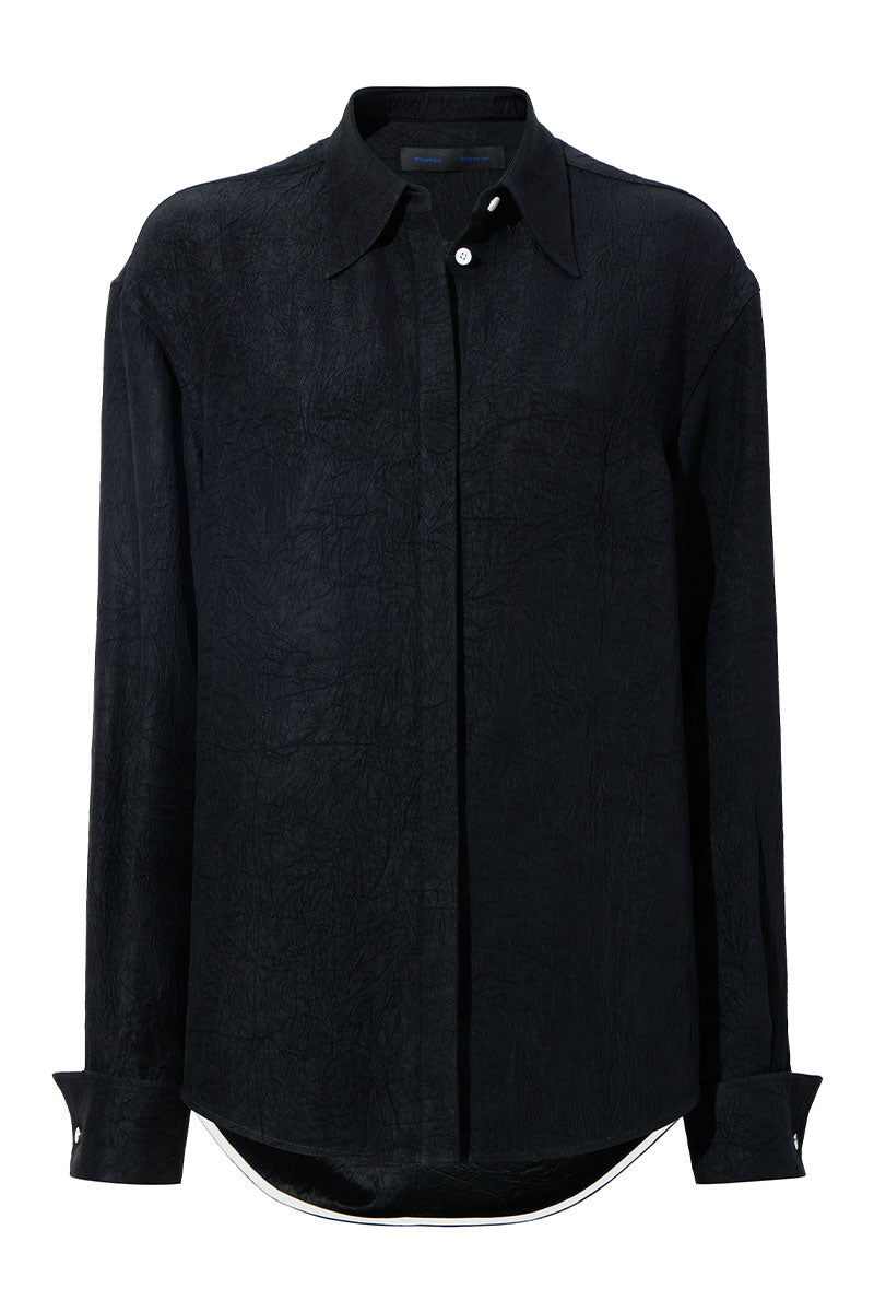 Crushed Matte Satin Shirt-Proenza Schouler-Boyds Philadelphia