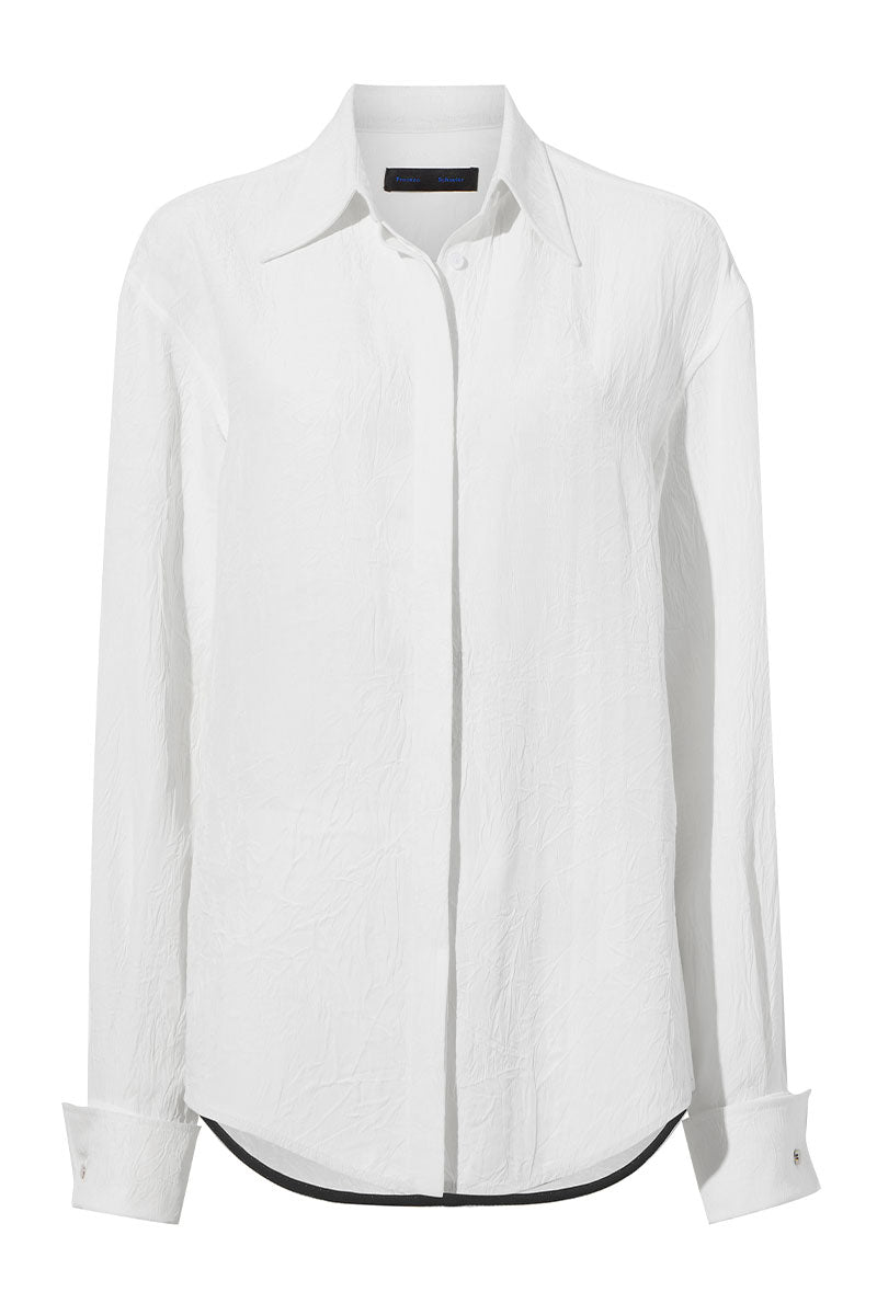 Crushed Matte Satin Shirt-Proenza Schouler-Boyds Philadelphia