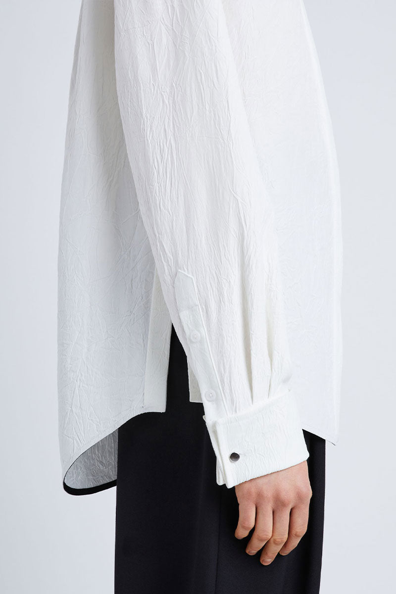 Crushed Matte Satin Shirt-Proenza Schouler-Boyds Philadelphia