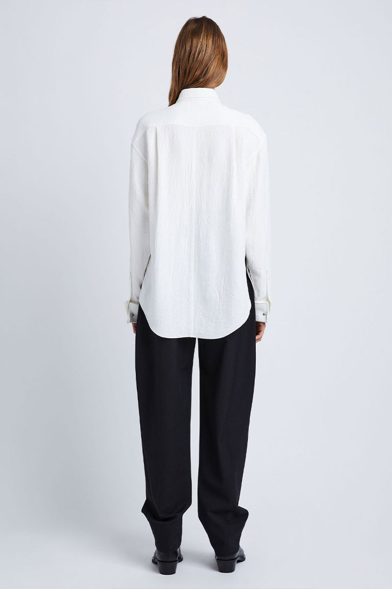 Crushed Matte Satin Shirt-Proenza Schouler-Boyds Philadelphia