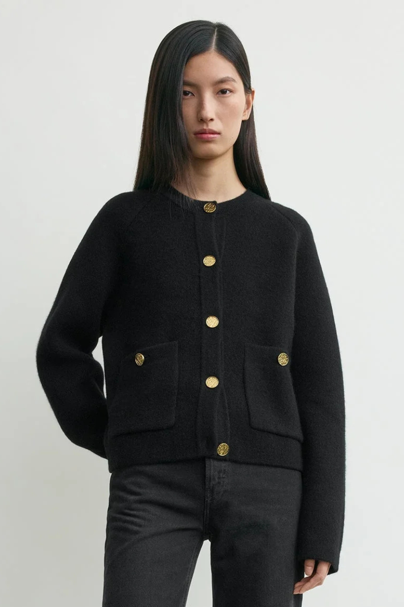 Hammered Button Cardigan-TOTEME-Boyds Philadelphia