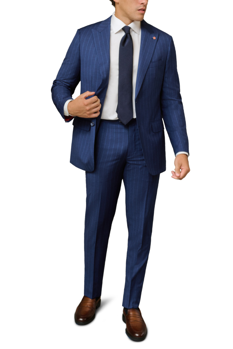 Royal Blue Pinstripe Suit by Gerald