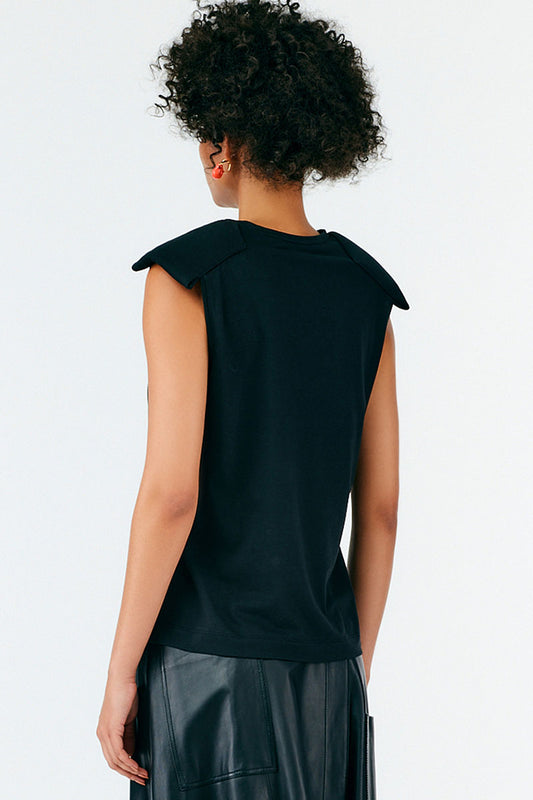 Epaulette T-Shirt-Tibi-Boyds Philadelphia