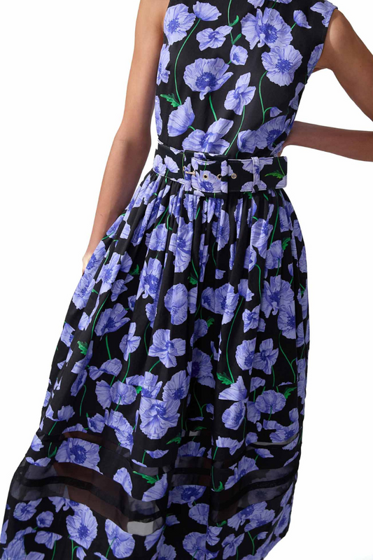 Floral Print Midi Dress-Carolina Herrera-Boyds Philadelphia