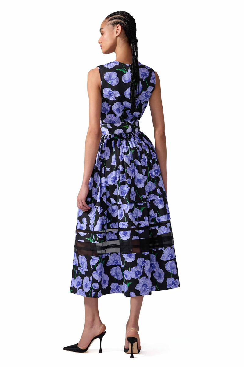 Floral Print Midi Dress-Carolina Herrera-Boyds Philadelphia