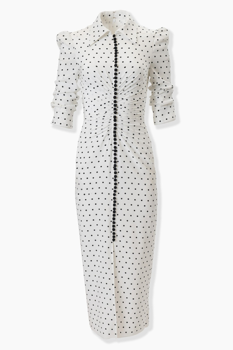 Polka Dot Shirt Dress-Carolina Herrera-Boyds Philadelphia