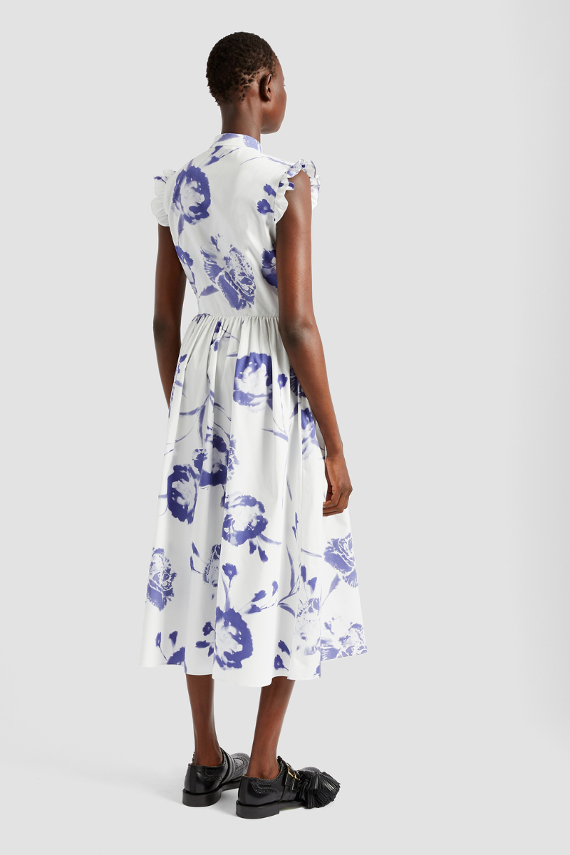 Sleeveless Flared Midi Dress-ERDEM-Boyds Philadelphia