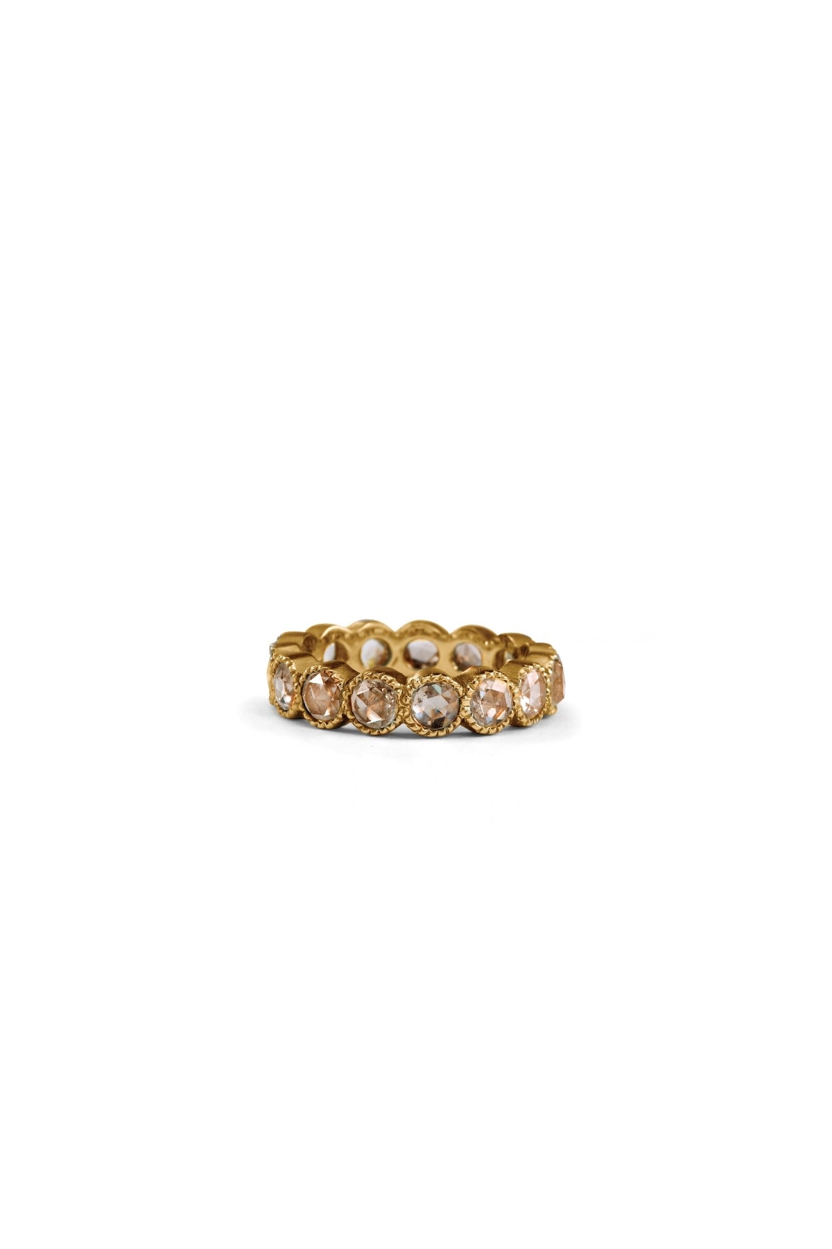 Champagne Rose Cut Stack Band