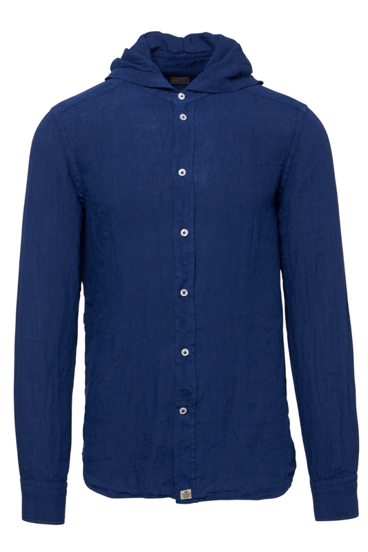 Hooded Linen Shirt-SONRISA-Boyds Philadelphia