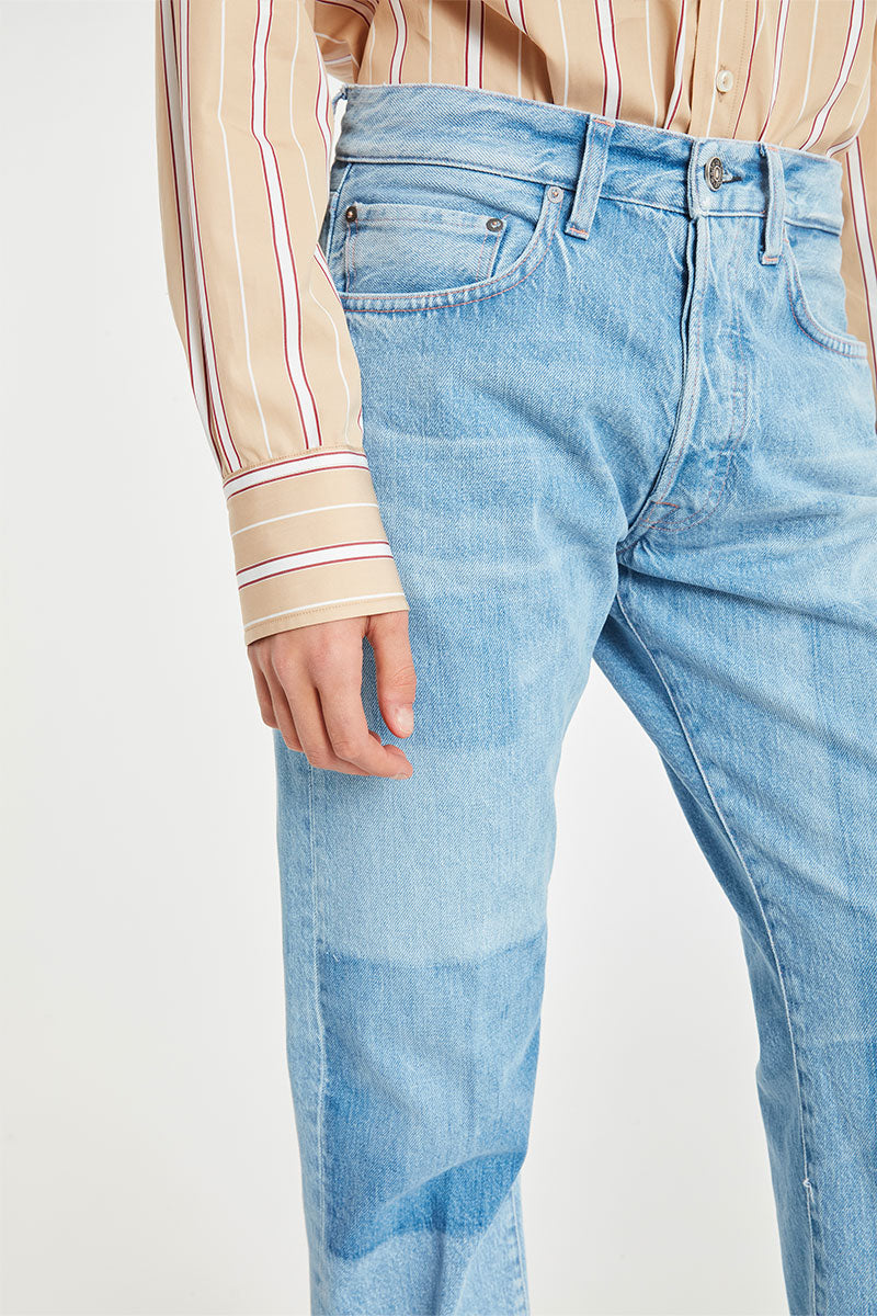 Denim Pant With Washed Patches-Made in Tomboy-Boyds Philadelphia