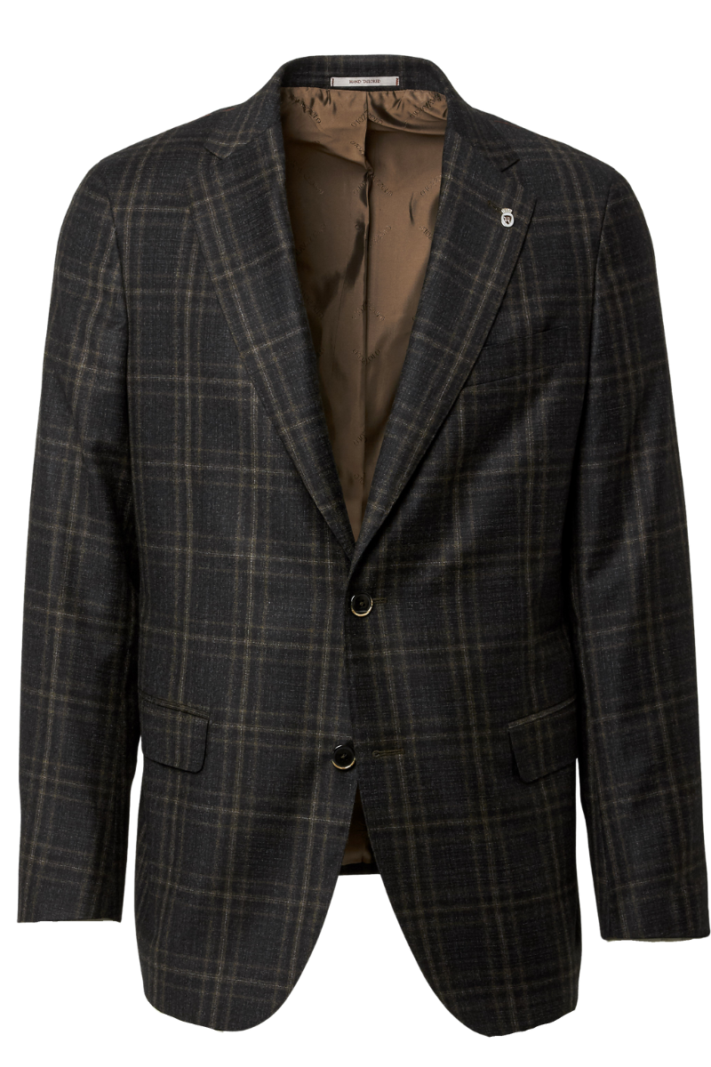 Charcoal Window Plaid Sport Jacket-Ravazzolo-Boyds Philadelphia