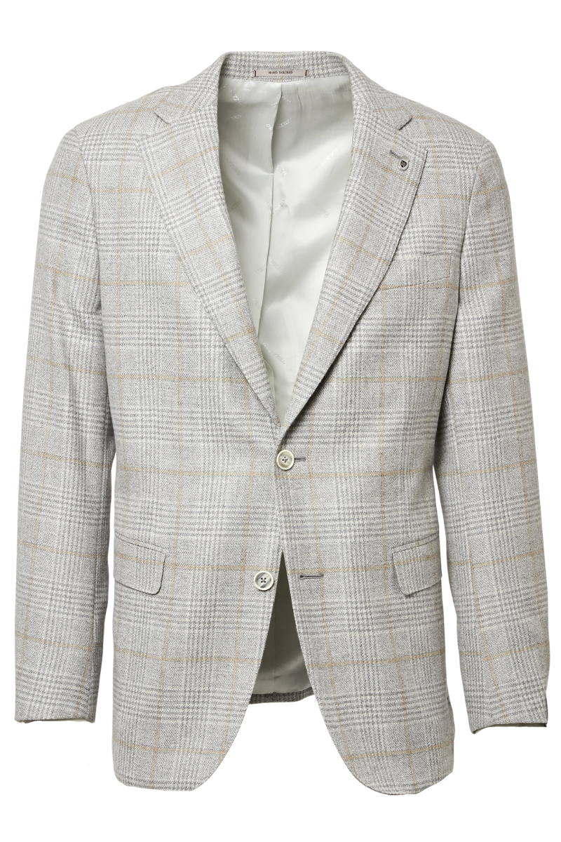 Cream Plaid Sport Jacket-Ravazzolo-Boyds Philadelphia