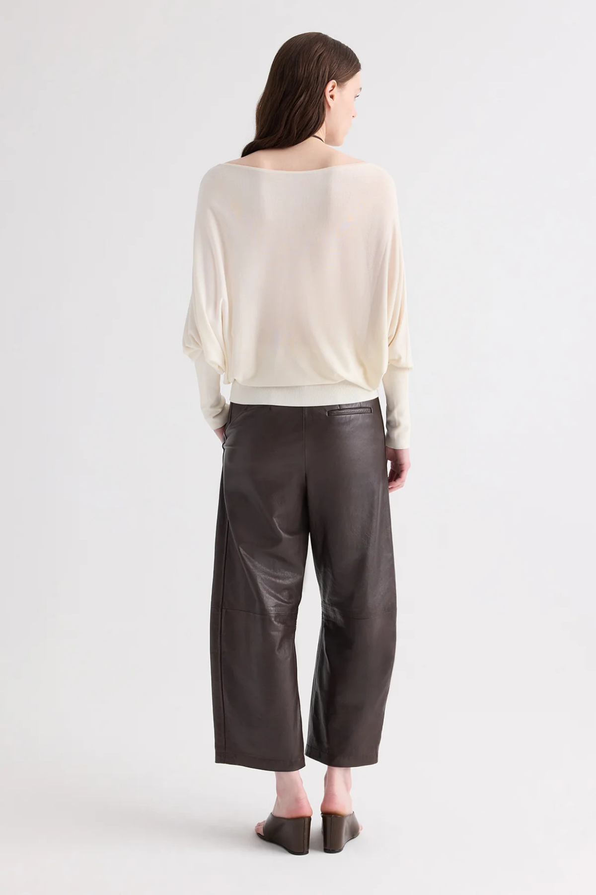 Leather Slouchy Boyfriend Trouser
