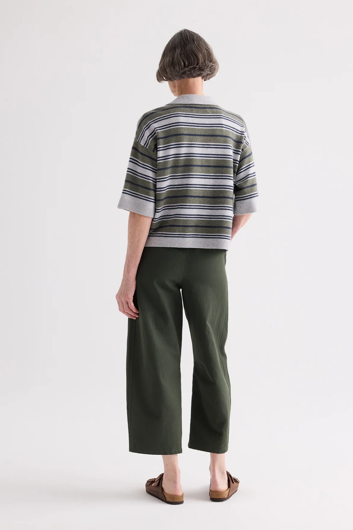 S/S Polo Sweater with Stripes-TWP-Boyds Philadelphia