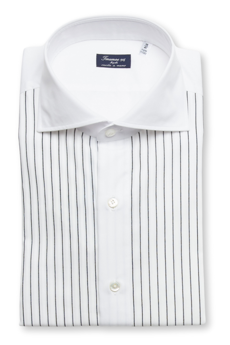 finamore dress shirts Finamore | Striped Classic Napoli Shirt in Multicolor