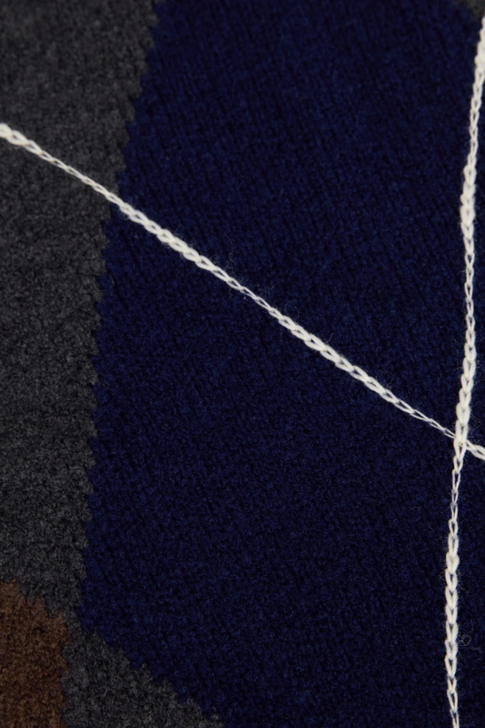 Diamond Jacquard V-Neck-Scaglione-Boyds Philadelphia