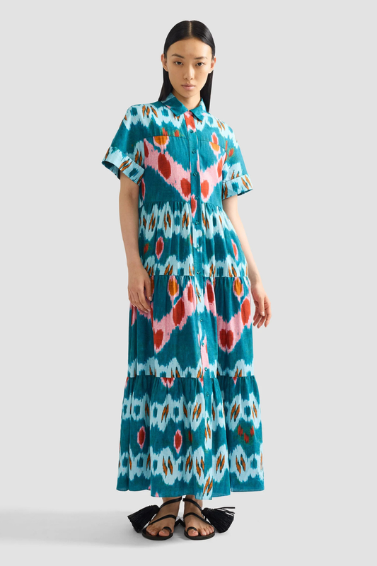 Ikat Print Shirt Dress-ERDEM-Boyds Philadelphia
