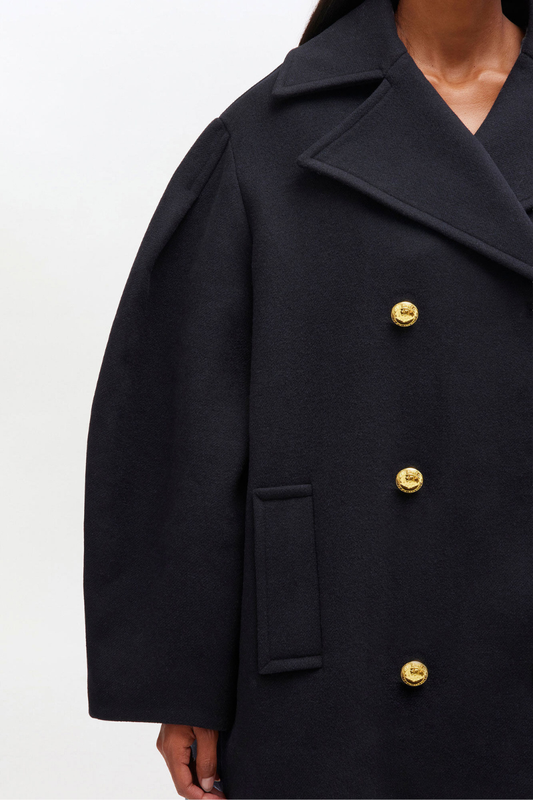 Oversized Midi Peacoat-GANNI-Boyds Philadelphia