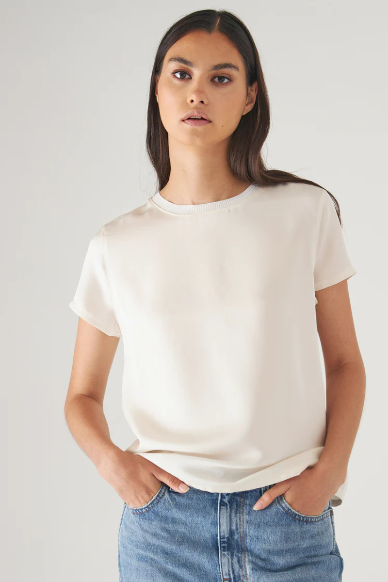 Silk Short Sleeve Crewneck-Patrick Assaraf-Boyds Philadelphia