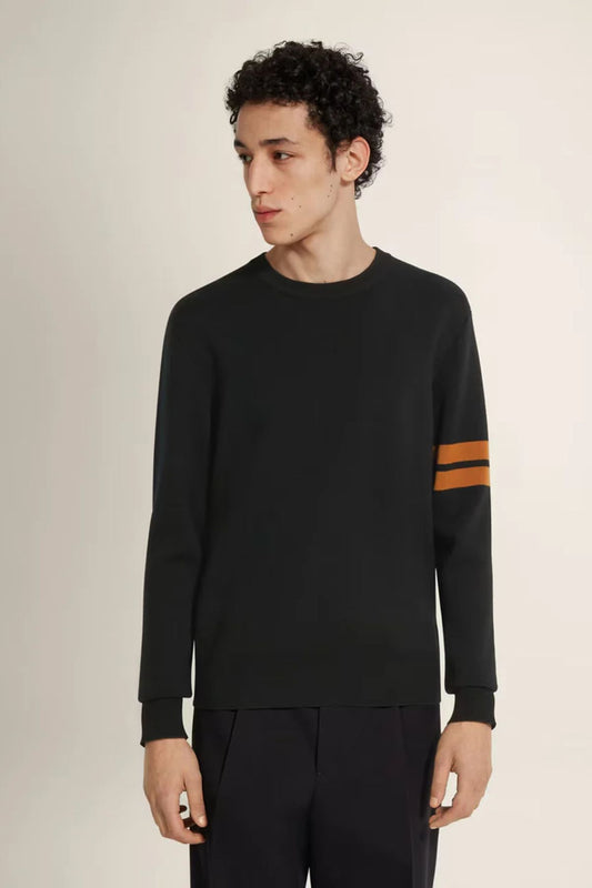 Black High Performance™ Wool Crewneck-Zegna-Boyds Philadelphia