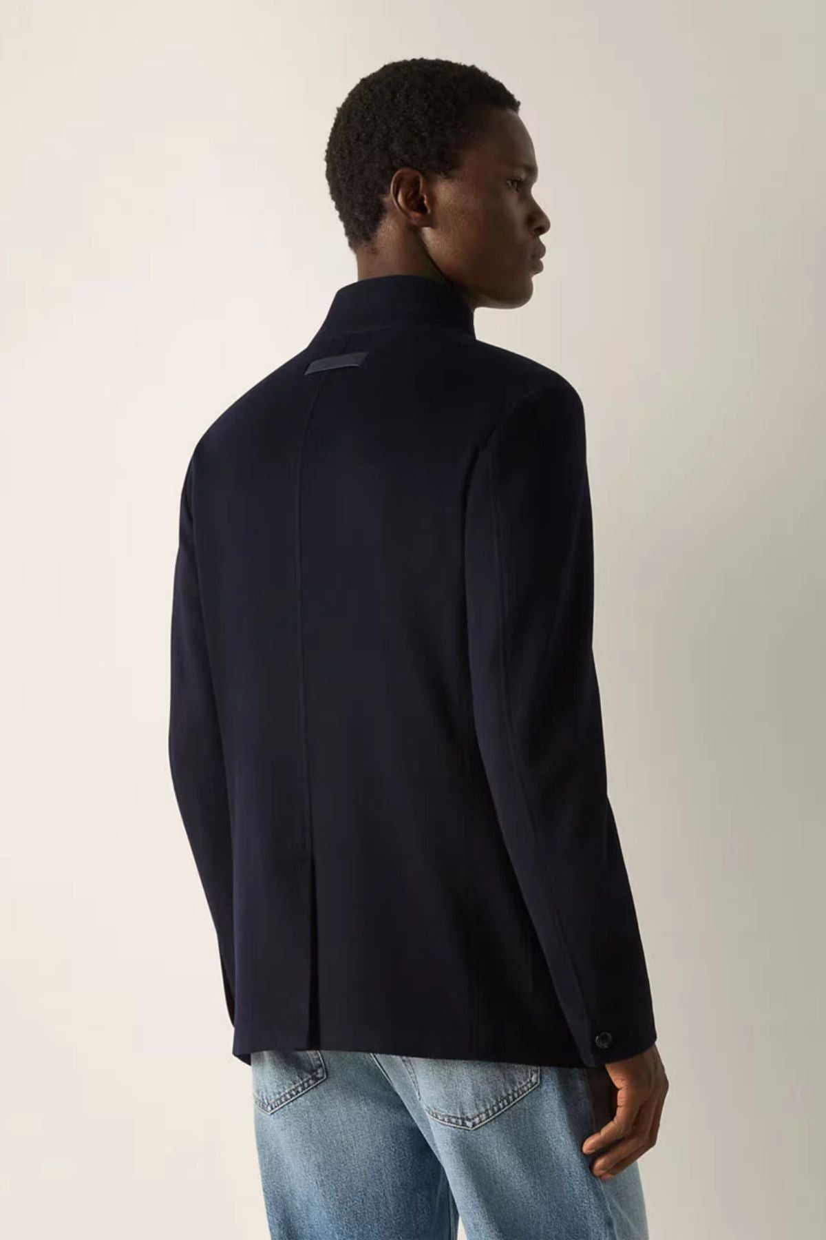 Navy Blue Oasi Cashmere Il Conte Jacket-Zegna-Boyds Philadelphia