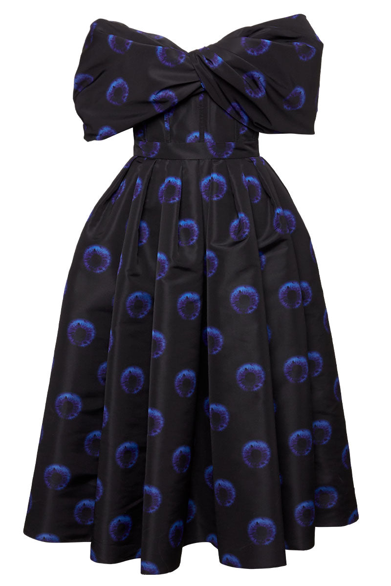 Iris Draped Dress - NAVY / 4 Iris Draped Dress - NAVY / 4