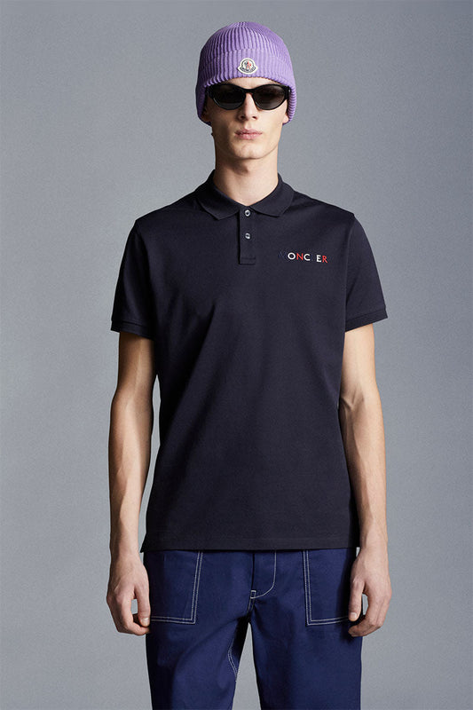 Logo Embroidered Polo Shirt-Moncler-Boyds Philadelphia