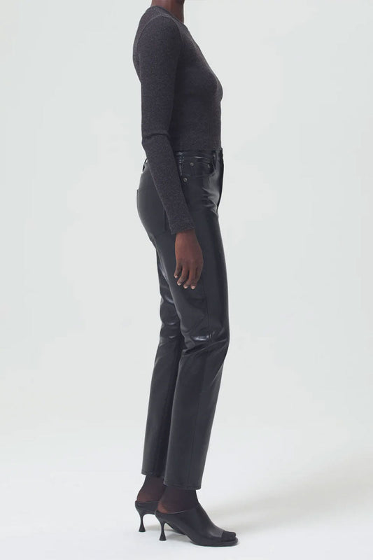 Recycled Leather Riley Long High Rise-AGOLDE-Boyds Philadelphia