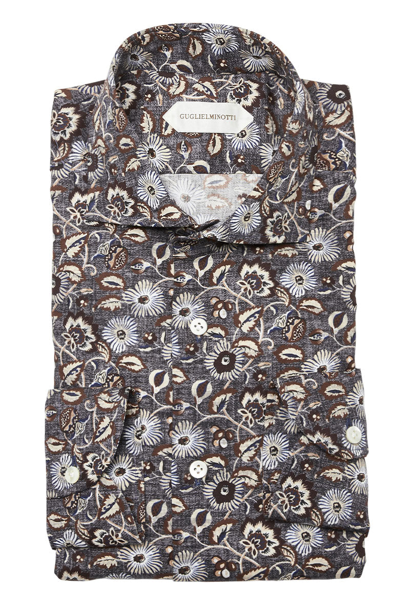 Floral Print Sport Shirt-Guglielminotti-Boyds Philadelphia