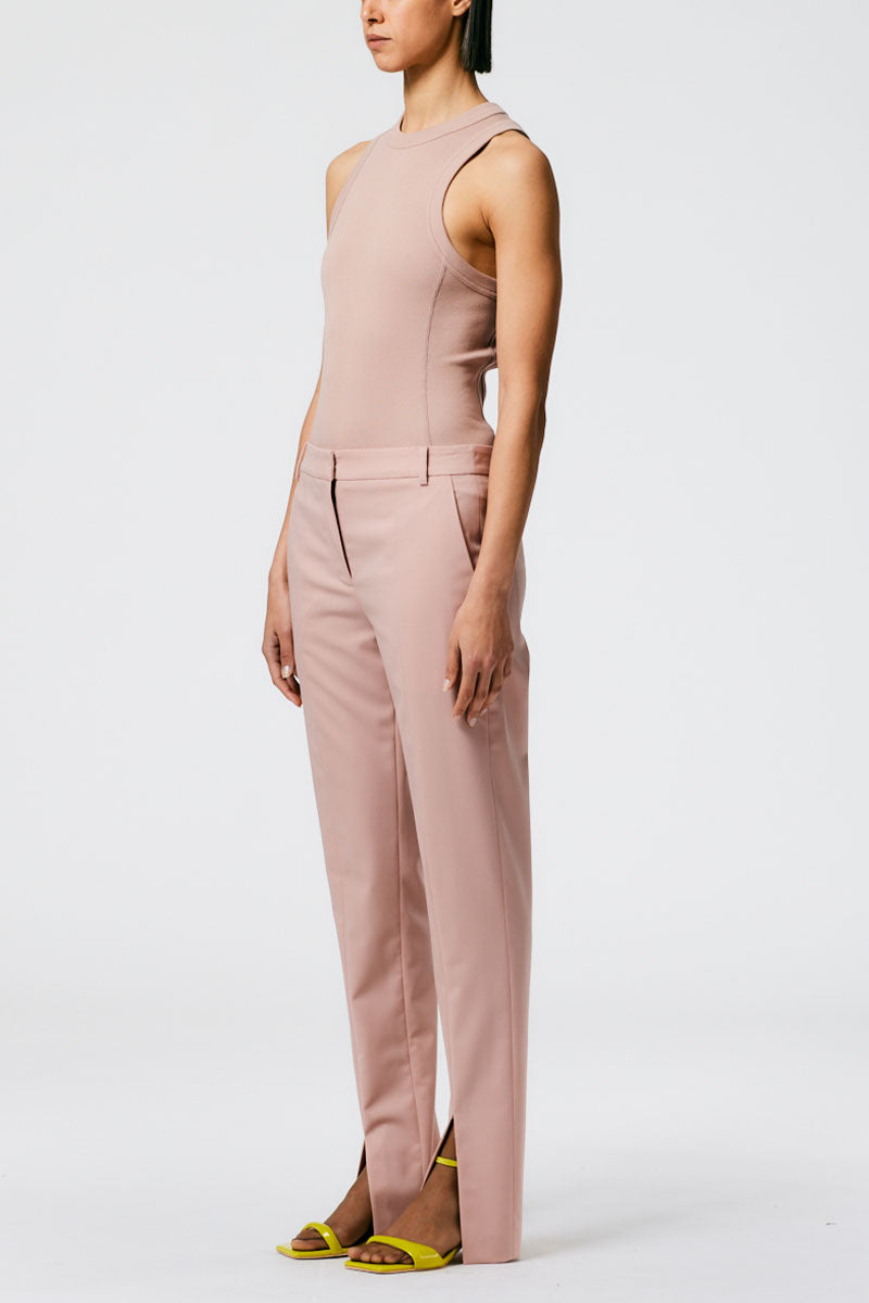 Cassius Suiting Slim Pant with front Slit Detail-Tibi-Boyds Philadelphia
