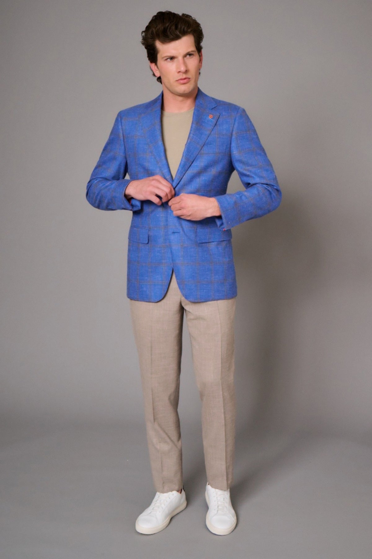 Linen Windowpane Sport Jacket-Gerald-Boyds Philadelphia