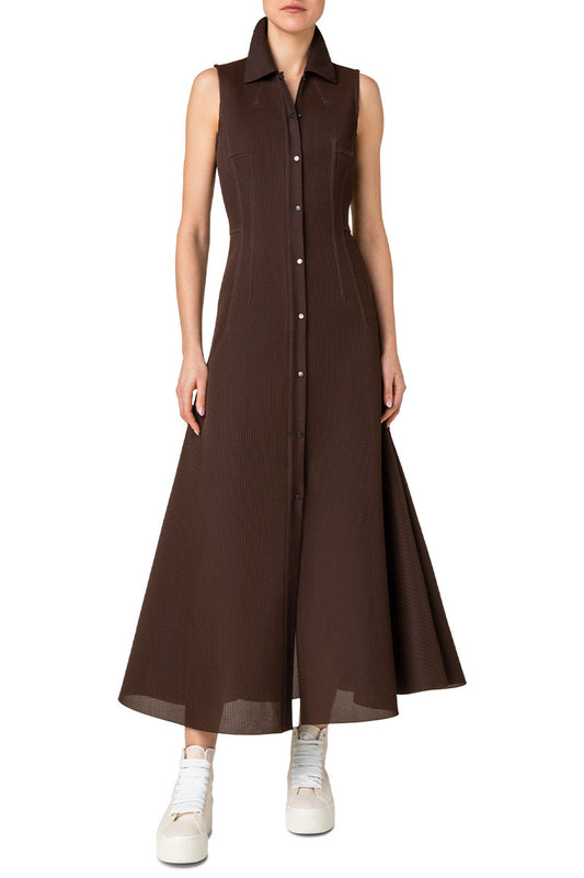 Techno Grid Shirt Dress-Akris-Boyds Philadelphia