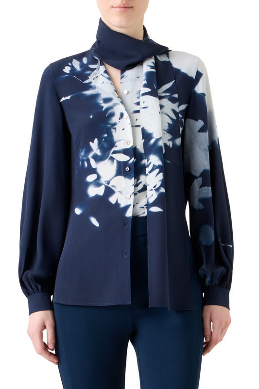 Wildflower Print Blouse-Akris-Boyds Philadelphia