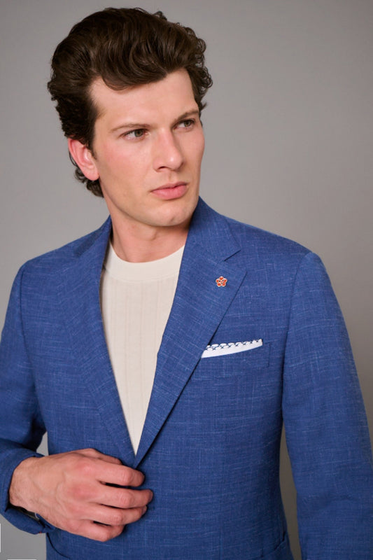 Blue Linen Sport Jacket-Gerald-Boyds Philadelphia