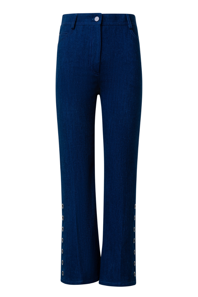 Cali Eyelet Denim Pants-Akris Punto-Boyds Philadelphia