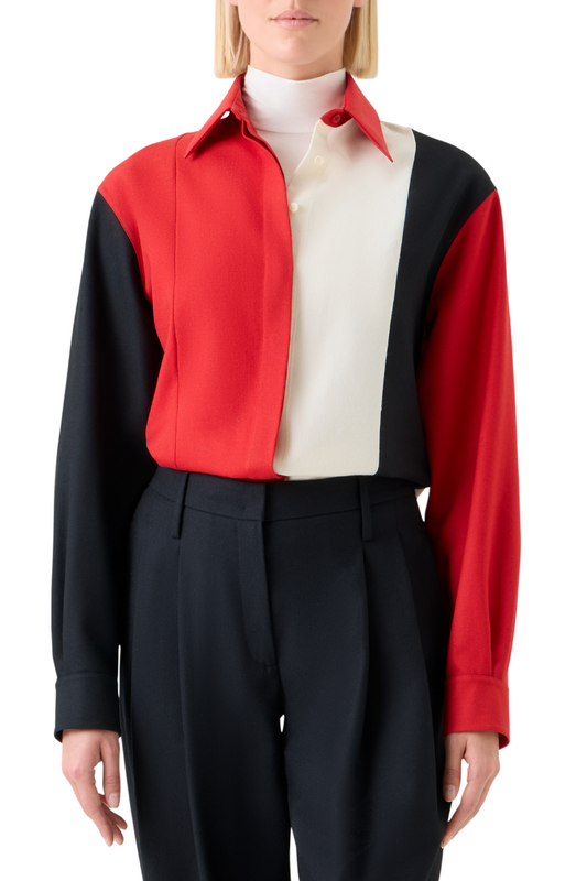 Colorblock Blouse-Akris Punto-Boyds Philadelphia
