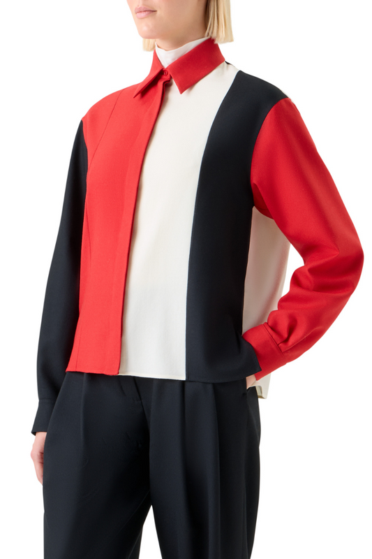 Colorblock Blouse-Akris Punto-Boyds Philadelphia